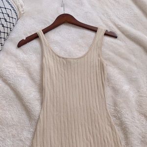 Beige Bodycon Maxi Dress